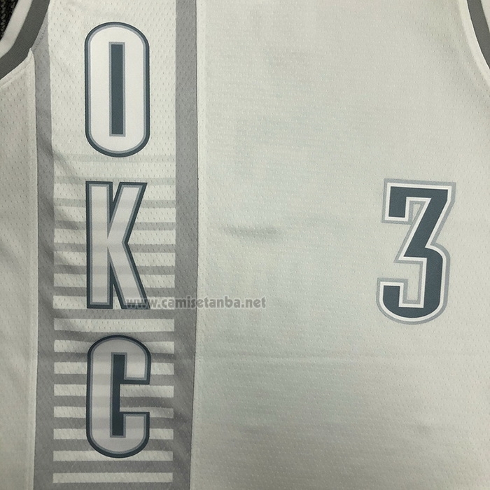 Camiseta Oklahoma City Thunder Chris Paul #3 Ciudad 2021-22 Blanco
